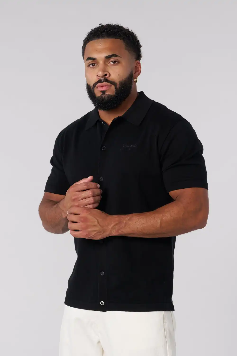 4081 - Knitted button up Shirts
