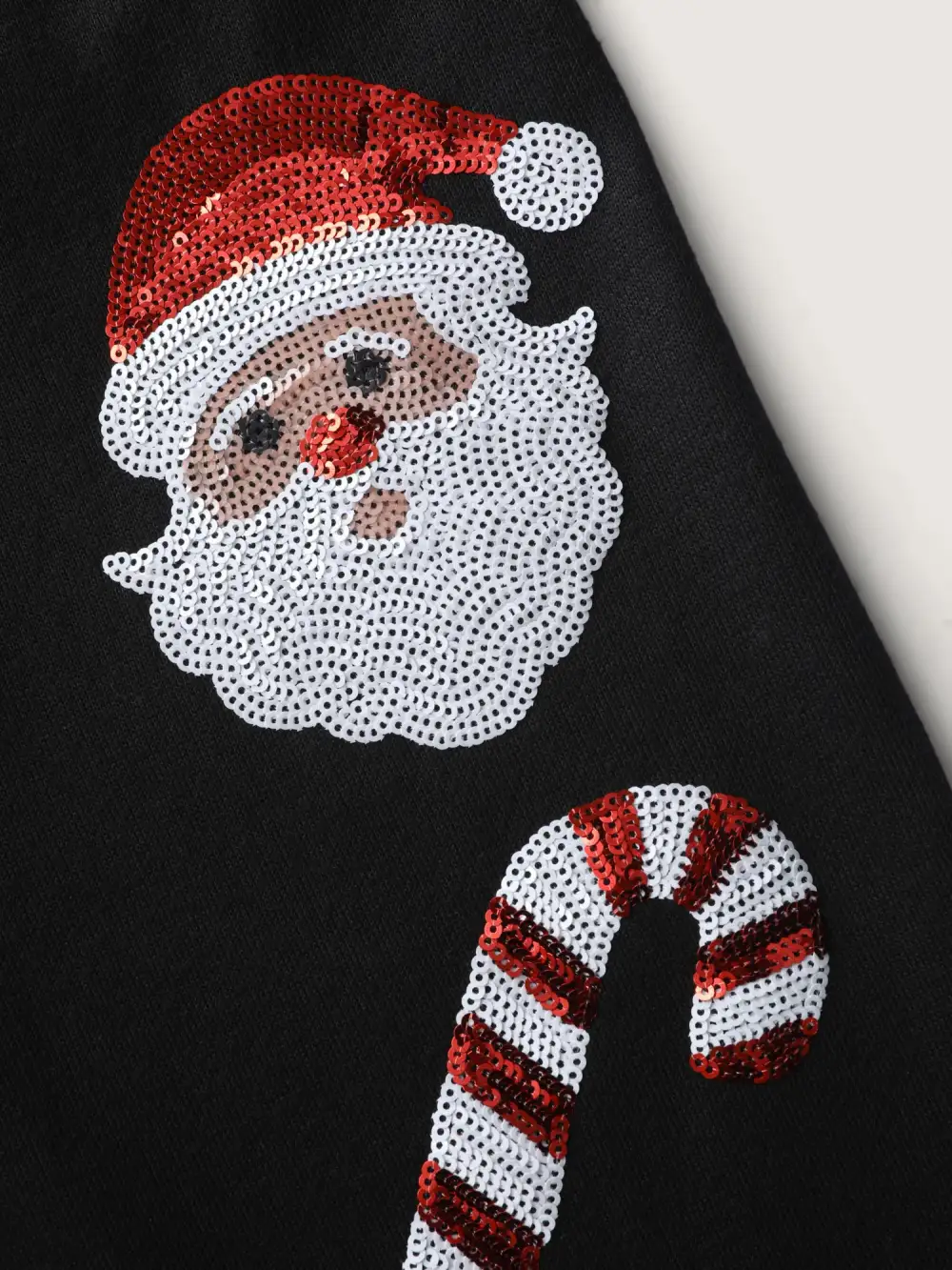 Holiday Sequin Embroidery Relaxed-Fit Sweatshirt