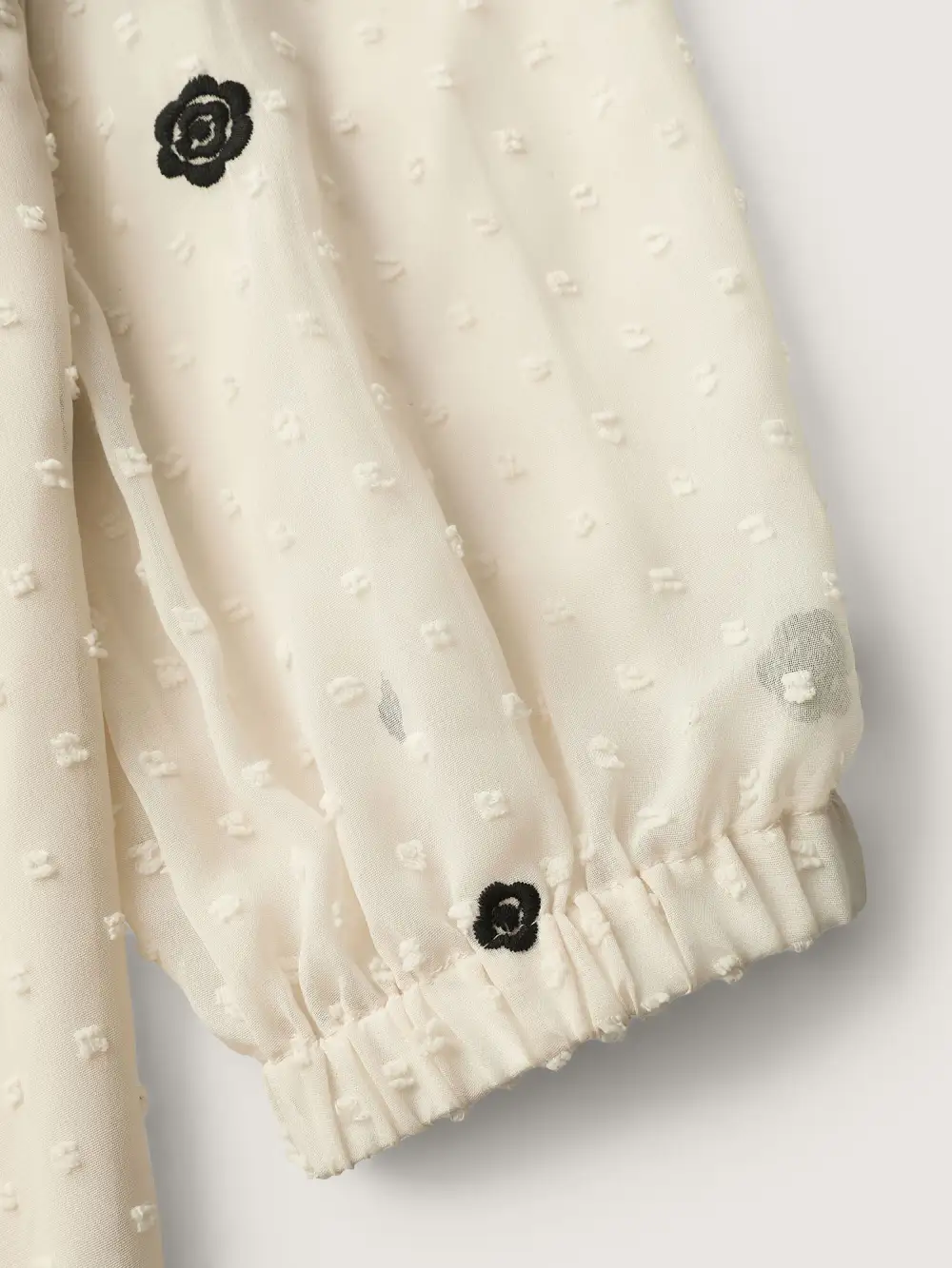 Sheer Textured Ruffled Hem Midi Dress