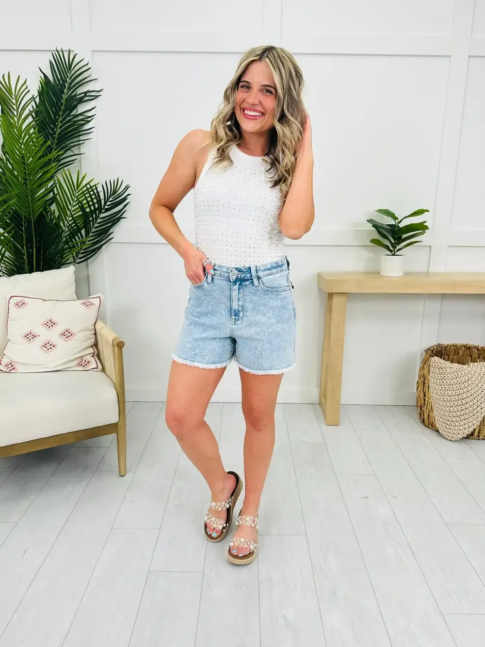 Judy Blue Summer State of Mind Relaxed Fit Shorts