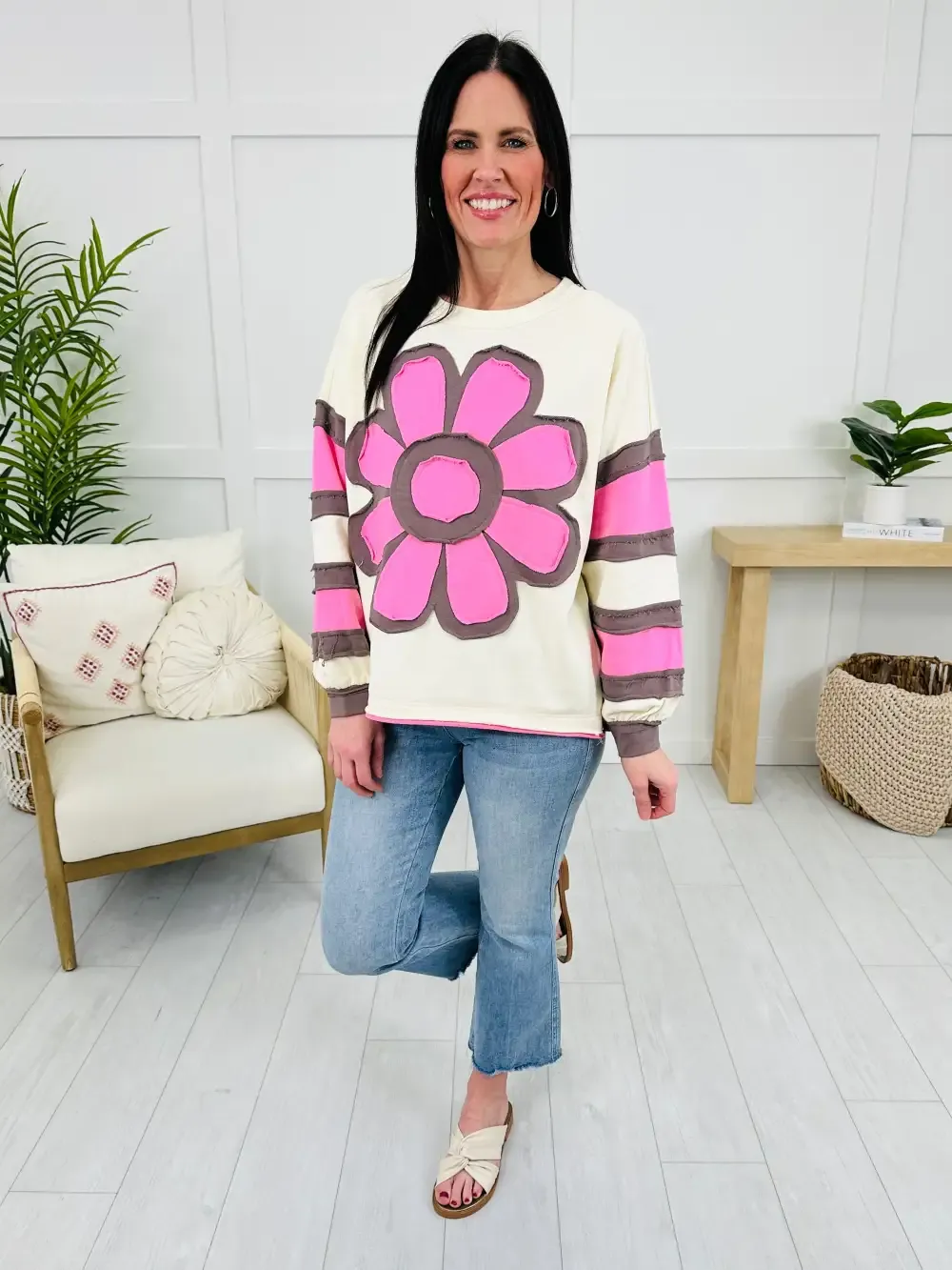 The Bloom Effect Sweatshirt In Cream