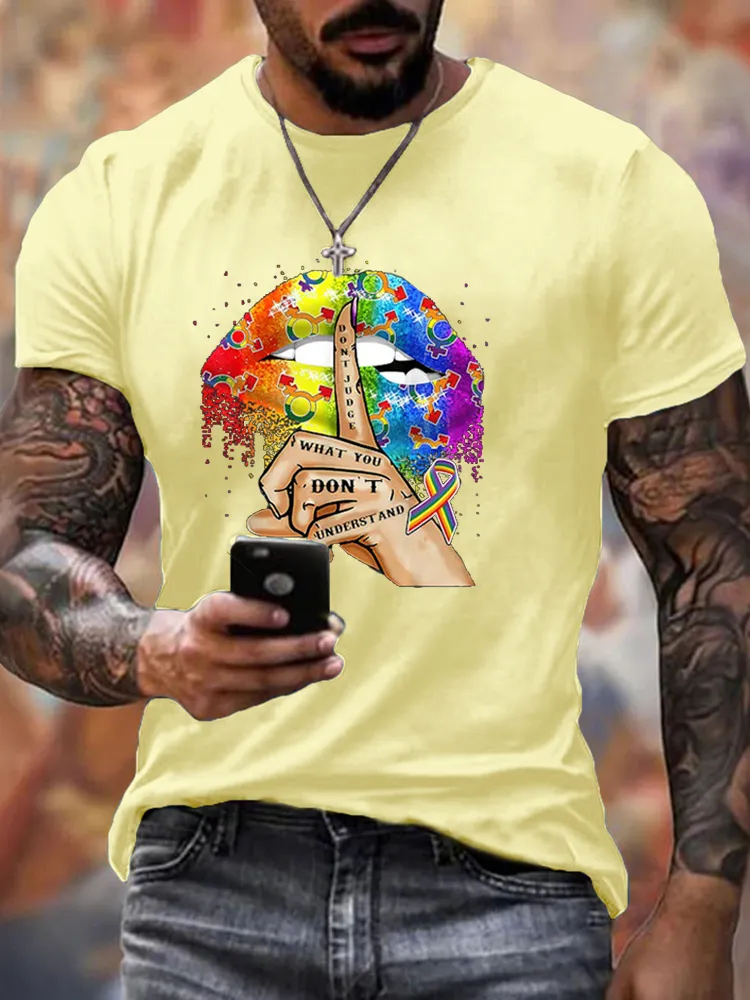 Don T Judge What You Don T Understand LGBT Pride Lips T Shirt
