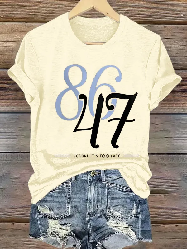Women'S Fashion 8647 Printed Casual T-Shirt