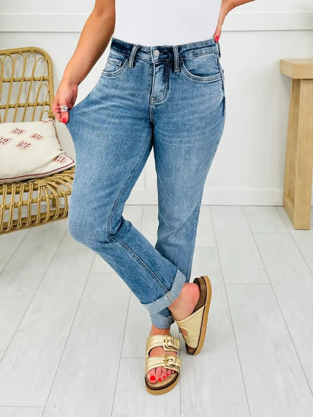 Stick With You Tummy Control Boyfriend Jeans
