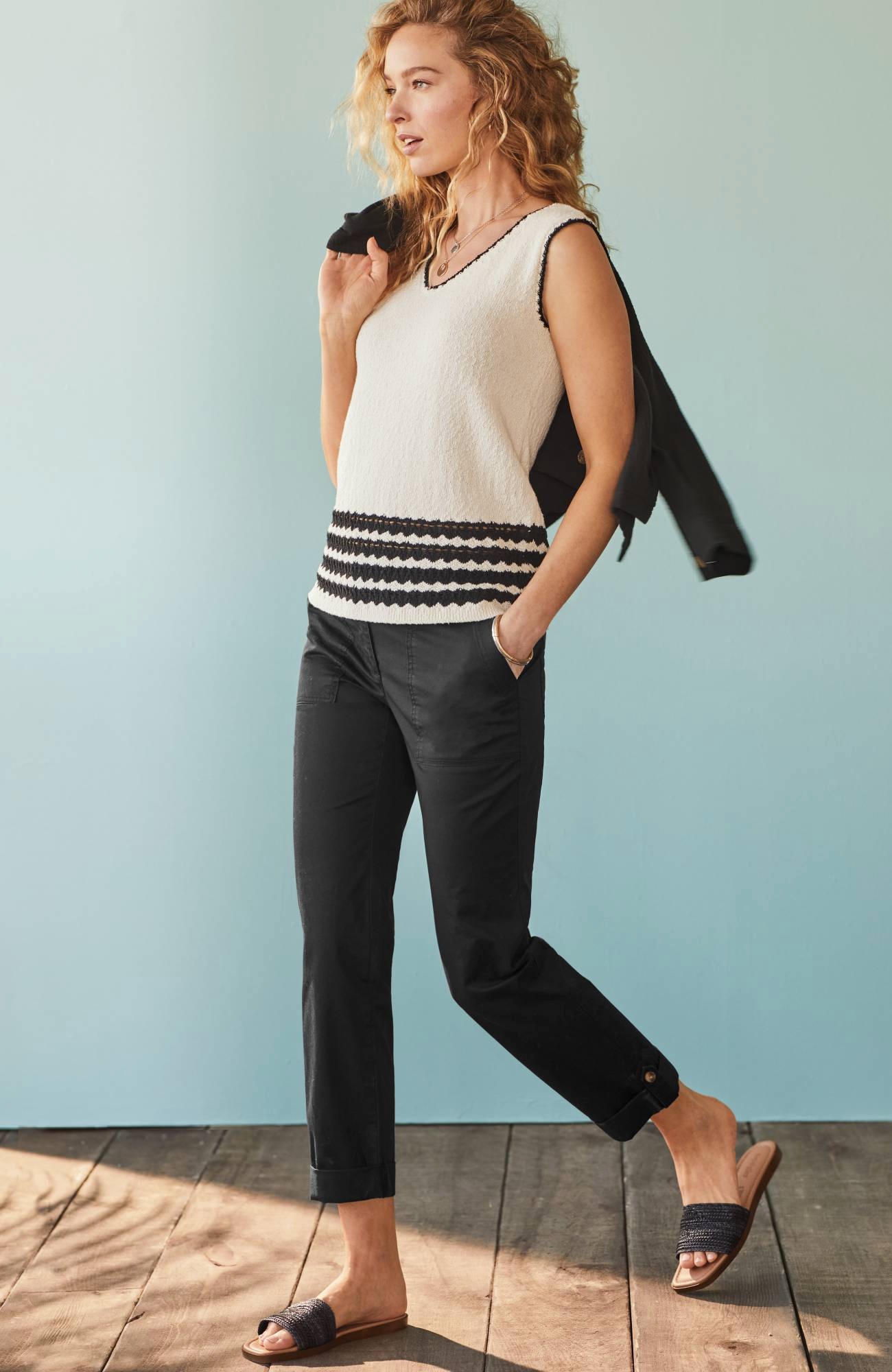 Pima-Stretch Straight-Leg Chino Pants