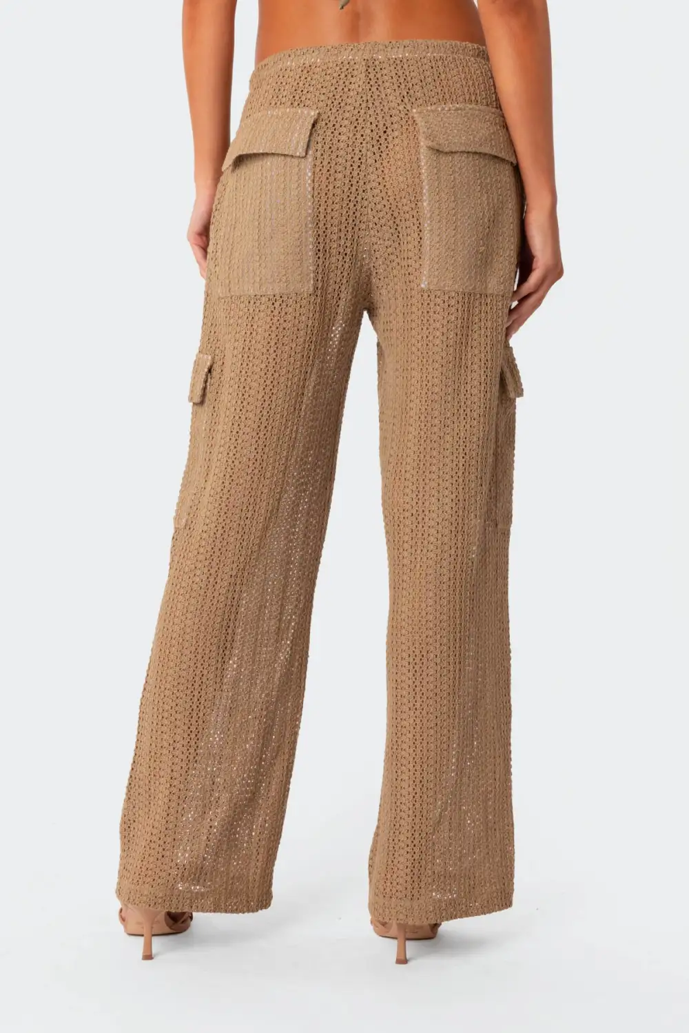 Ines Crochet Low Rise Cargo Pants