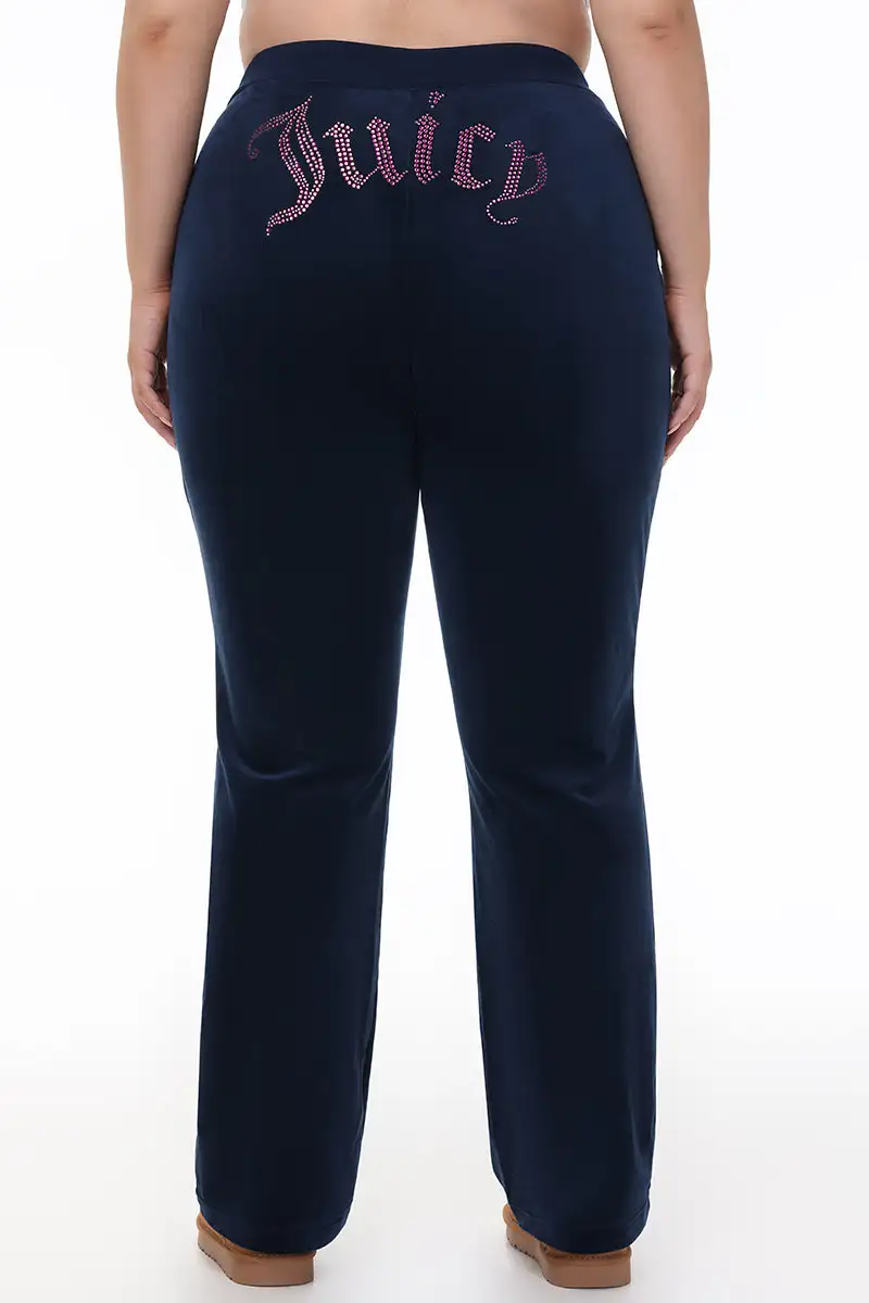 Technicolor Big Bling Velour Track Pants