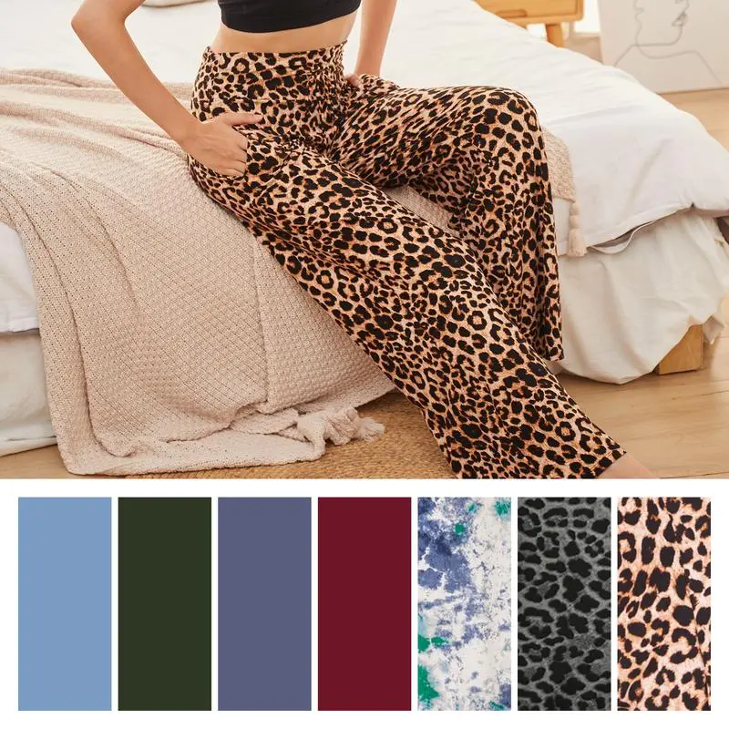 3 Pack Plus Size Women's Pajama Pants, Soft Comfy Casual Yoga Wide Leg Sweatpants, Perfect for Vacation, Daily Wear and Office