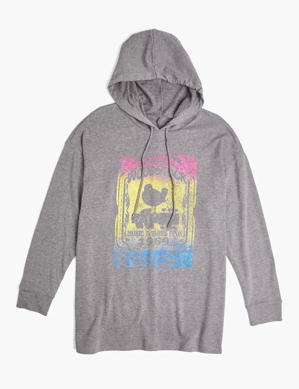 Woodstock Graphic Drop-Shoulder Hoodie Tunic