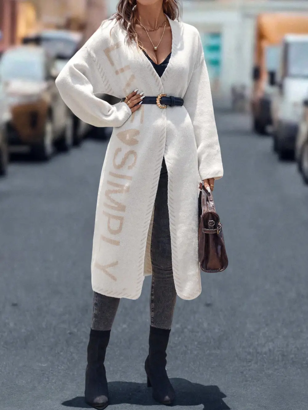 Solid Raglan Sleeve Open Front Cardigan
