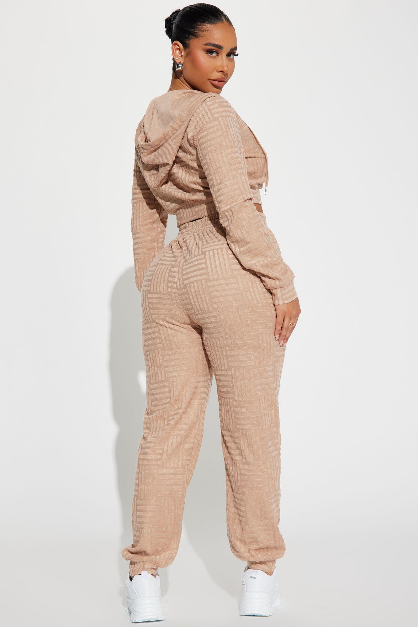 Stay Focused French Terry Jogger Set - Taupe