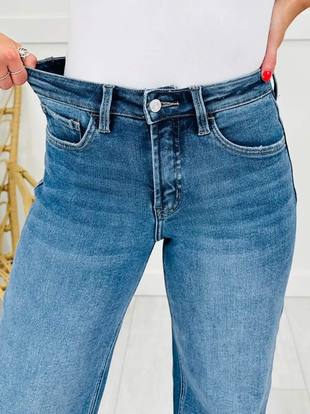 Planning Ahead Tummy Control Wide Leg Jeans