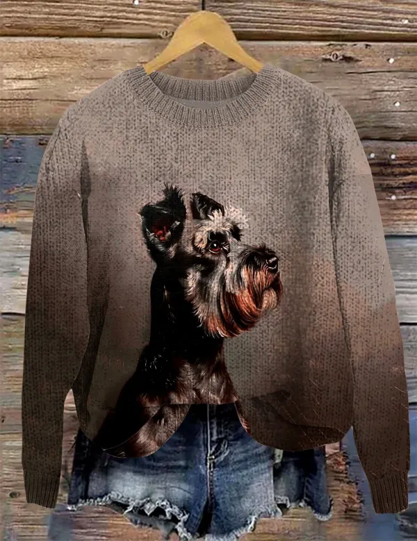 Regular Fit Animal Casual Sweater