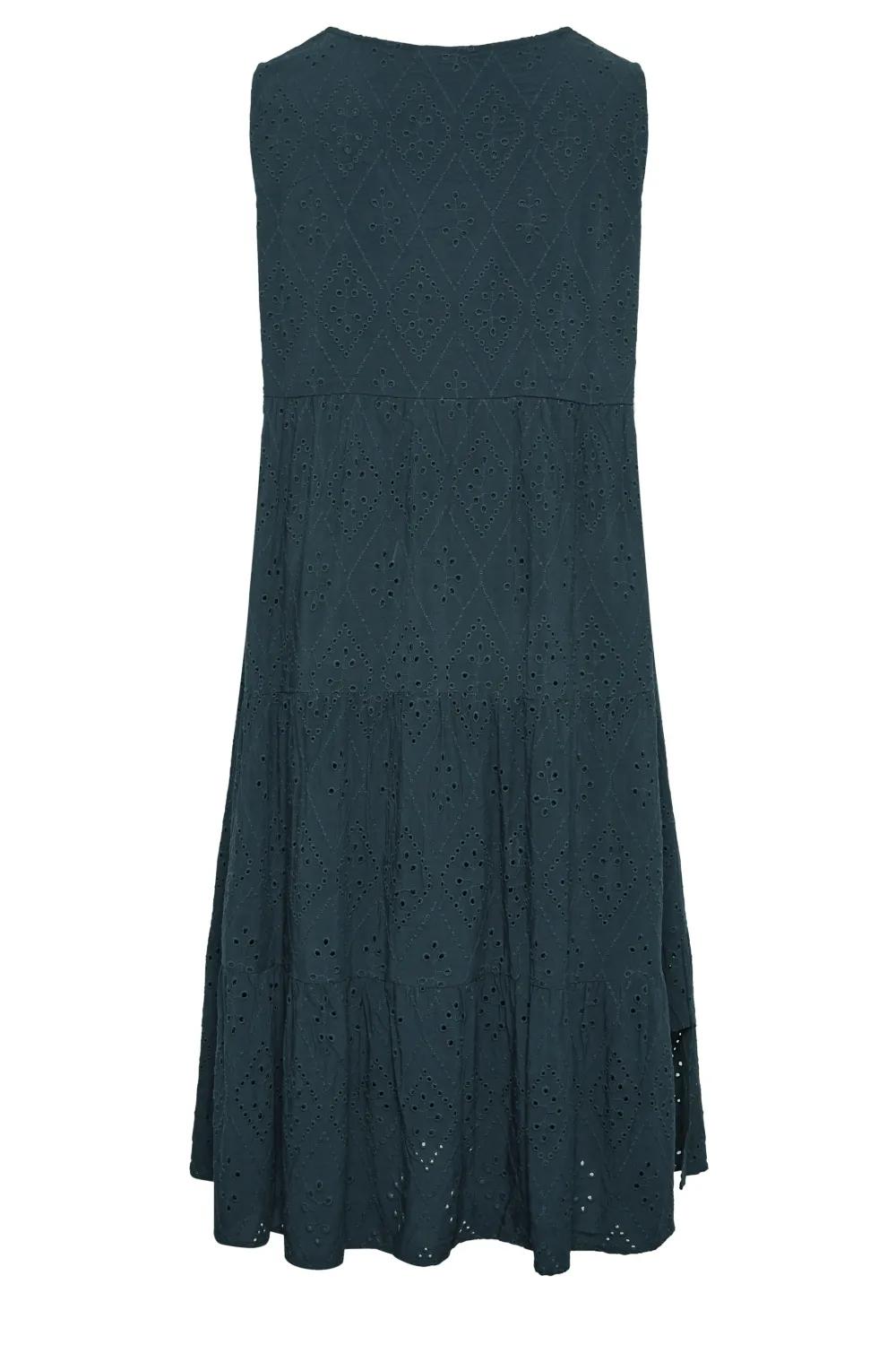 BUMP IT UP MATERNITY Curve Sage Green Broderie Anglaise Tiered Midi Dress