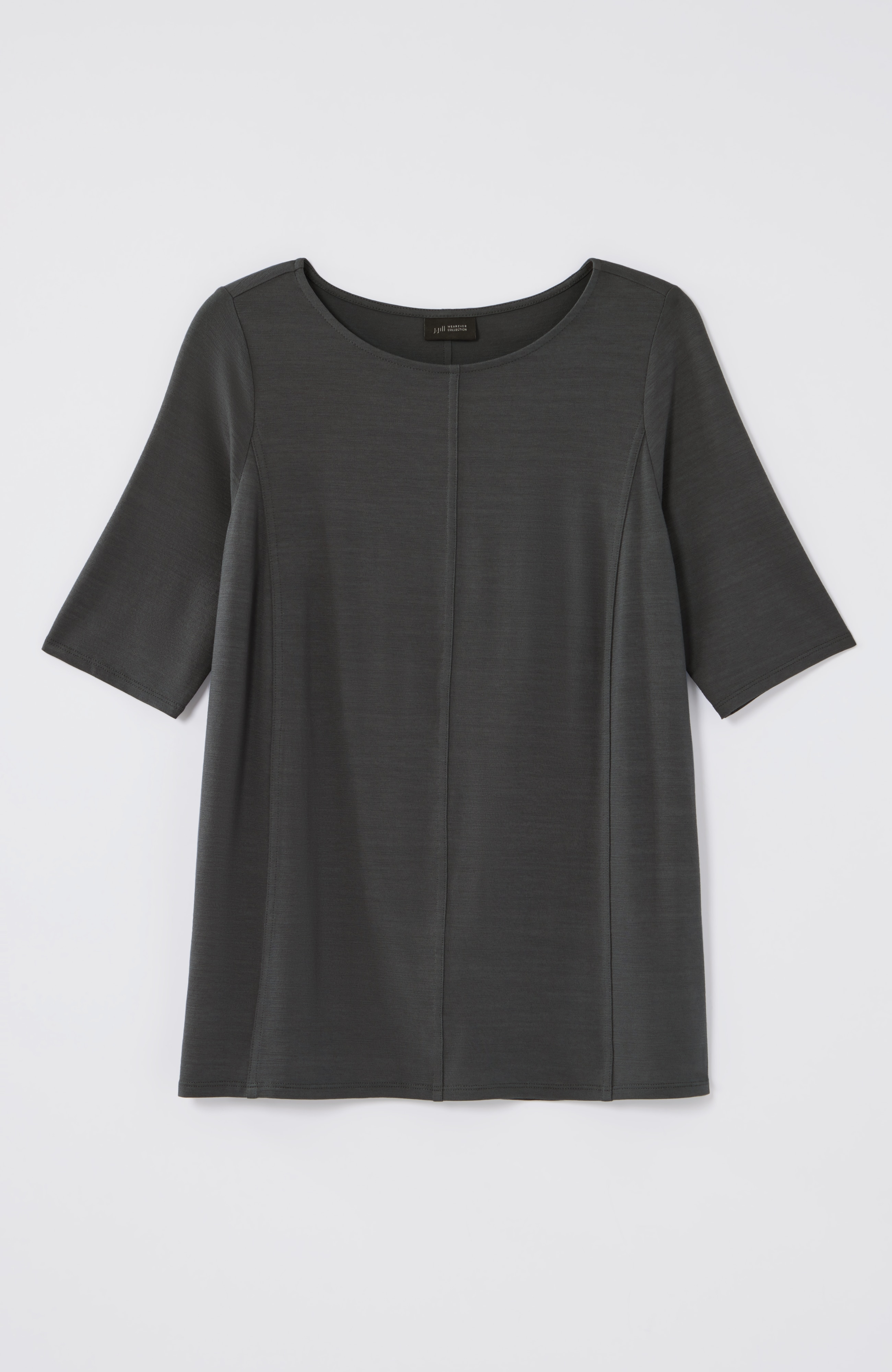 Wearever Slub-Knit Elliptical-Hem Top