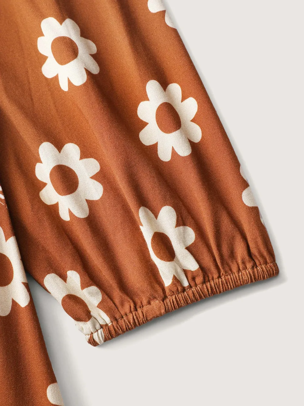 Floral Collage Print Lantern Sleeve Maxi Dress