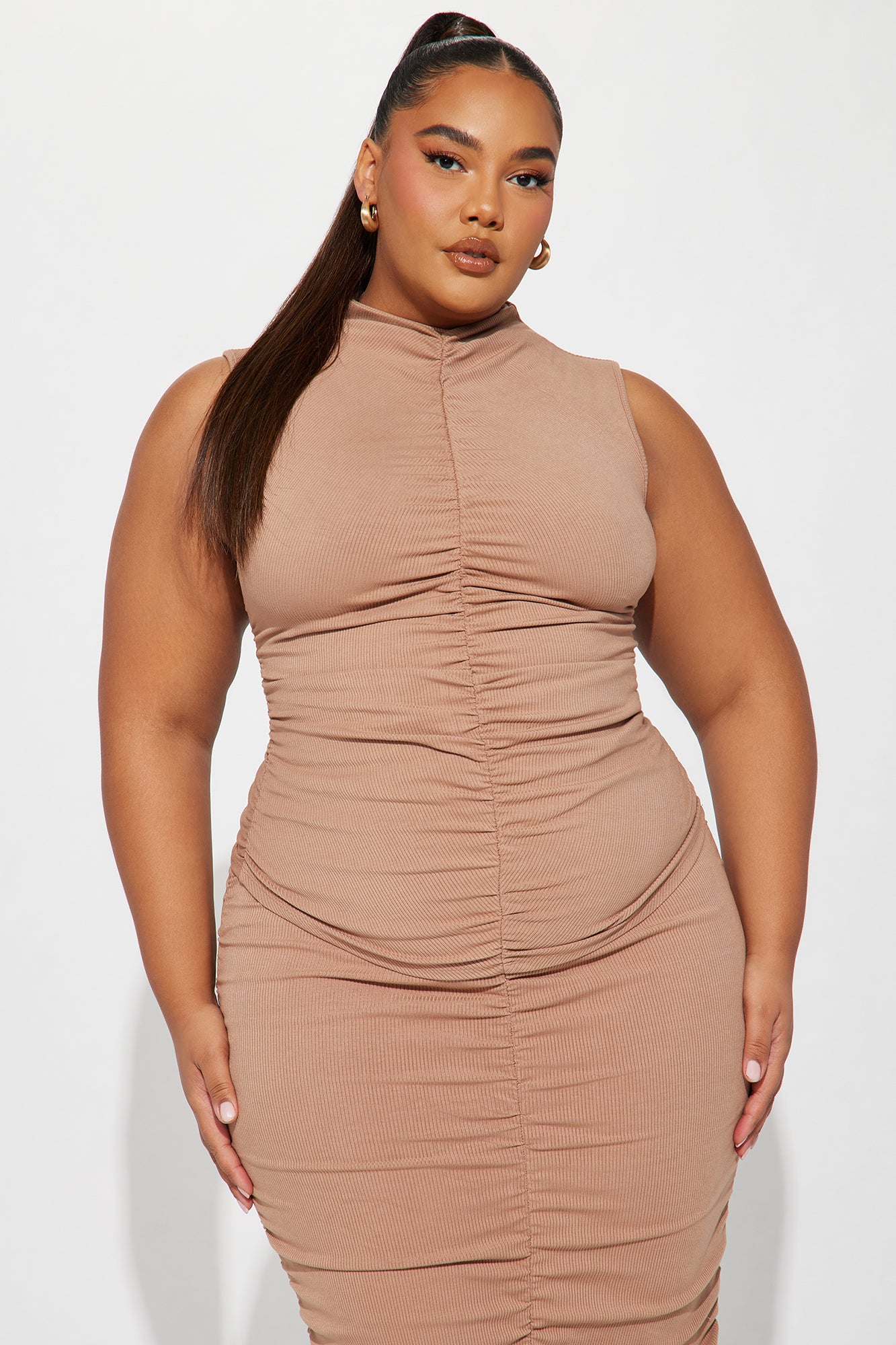 Lilian Snatched Skirt Set - Nude