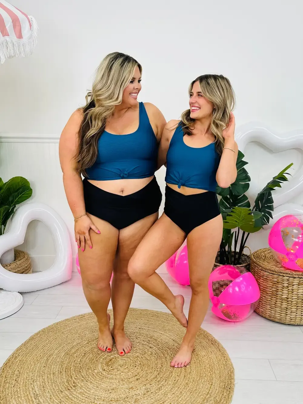 The Mari Swim Top in Deep Blue