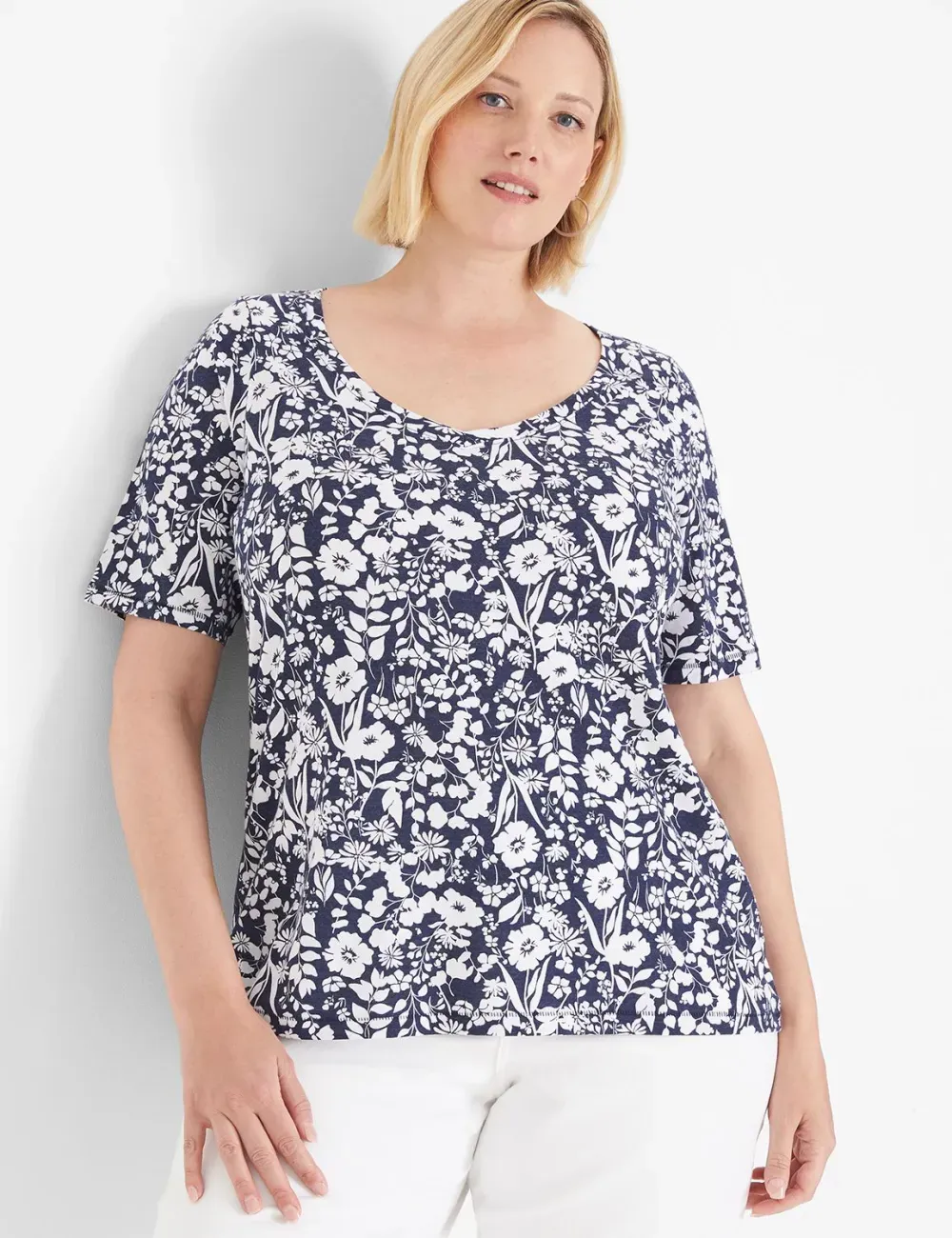 Modern Perfect Sleeve V-Neck Tee