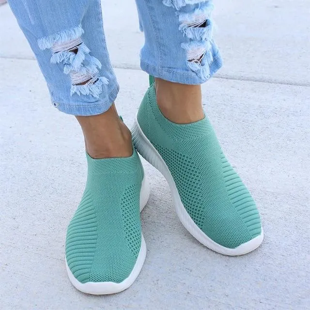 - Women Stretchy Slip-on Mesh Bunion Corrector Sneakers