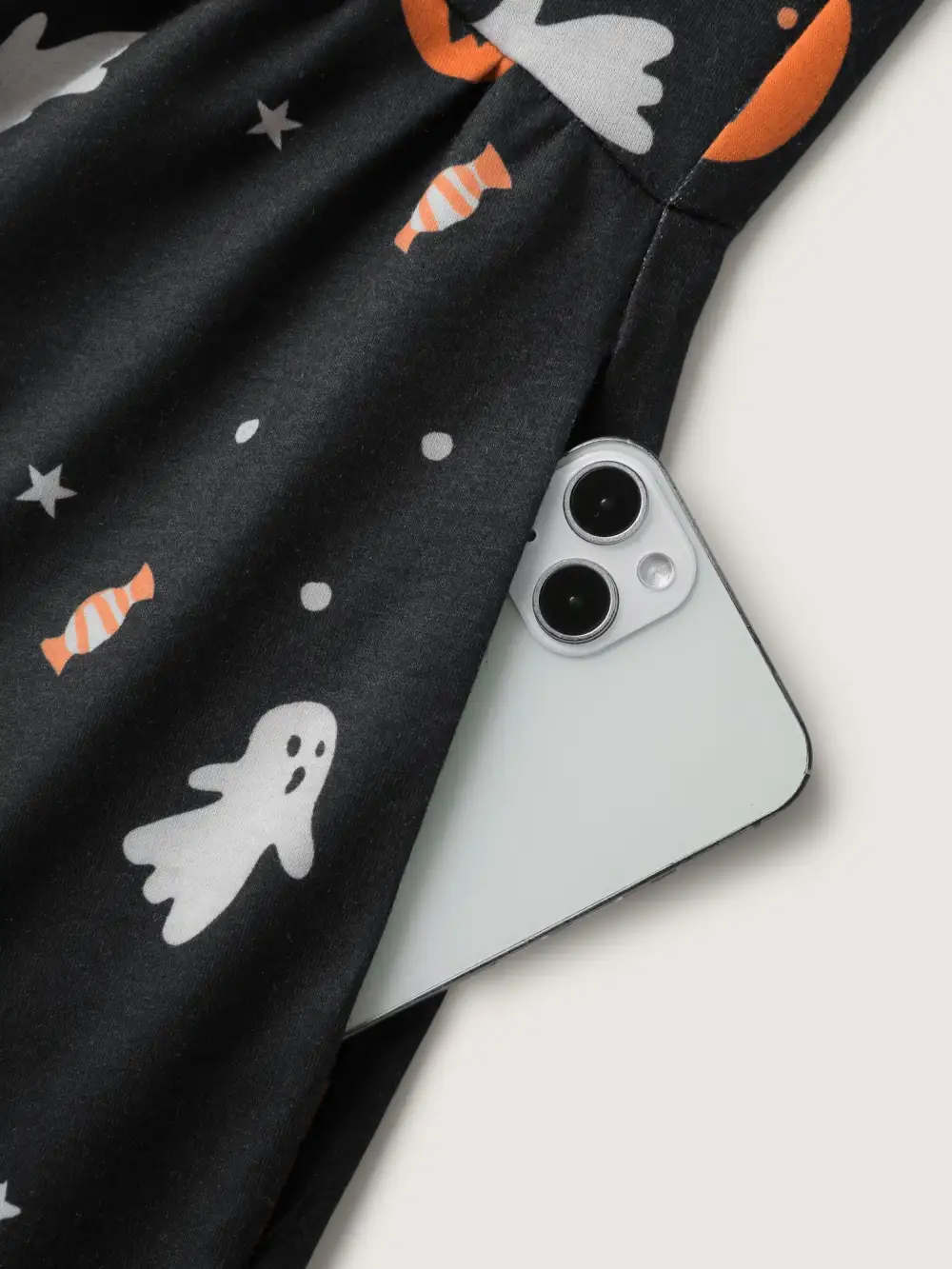 Halloween Elements Print Stretchy Waist Jumpsuit