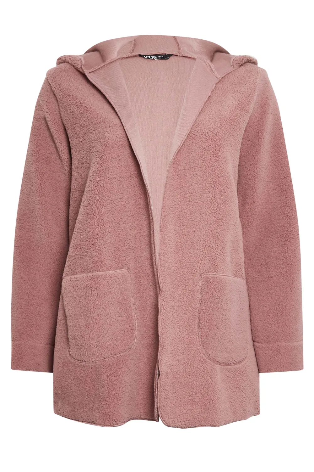 YOURS Curve Brown Teddy Hooded Jacket