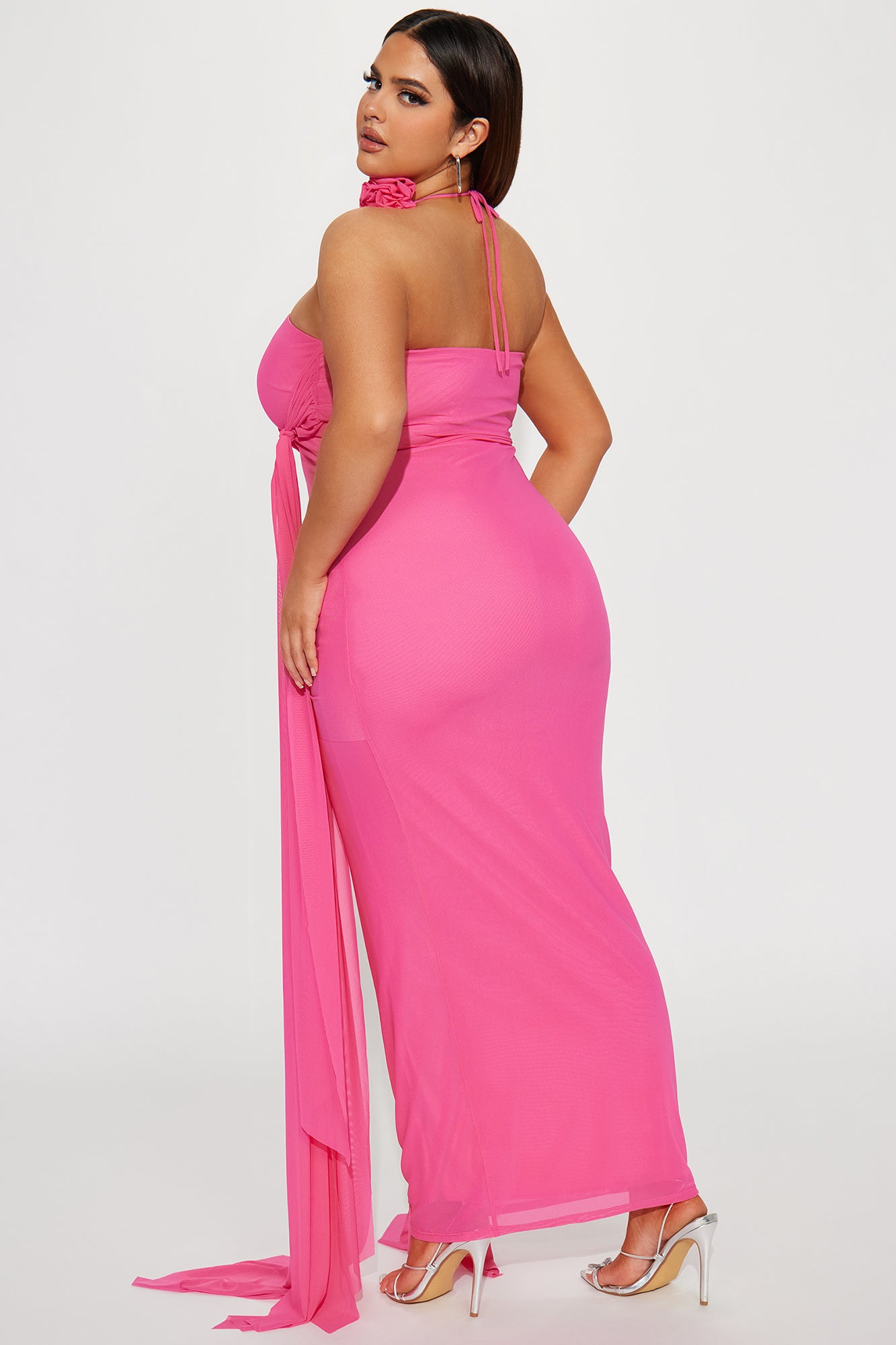 Delvina Rose Maxi Dress - Fuchsia