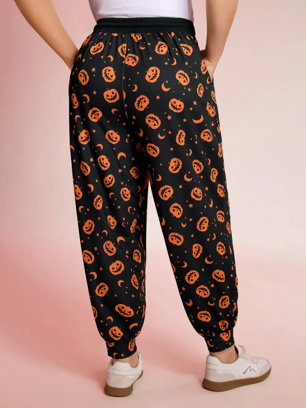 Pumpkin Halloween Drawstring Jogger Pants