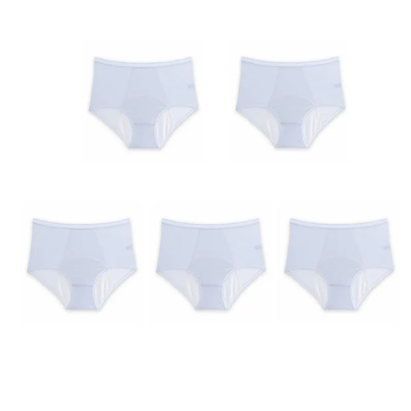 High Waist Leak Proof Ice Silk Panties Plus Size L-6XL