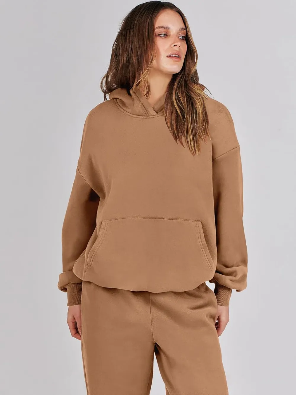 (Clearance Sale $1.99⚡) 2024 Women's Fall Oversized Casual Hoodie Two Piece Sweatshirt Jogging Pants Sweatshirt Set