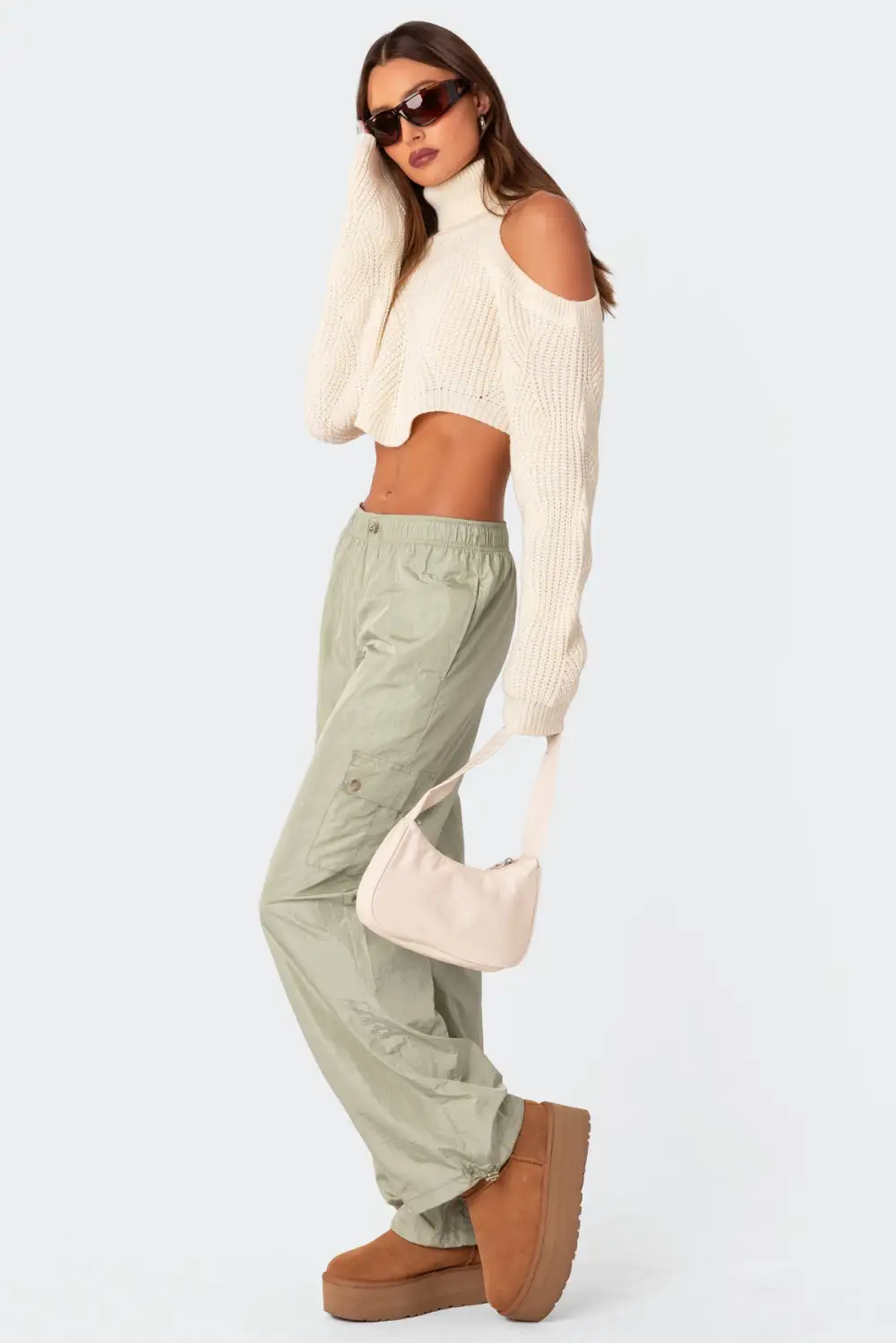 Roy Low Rise Nylon Cargo Pants