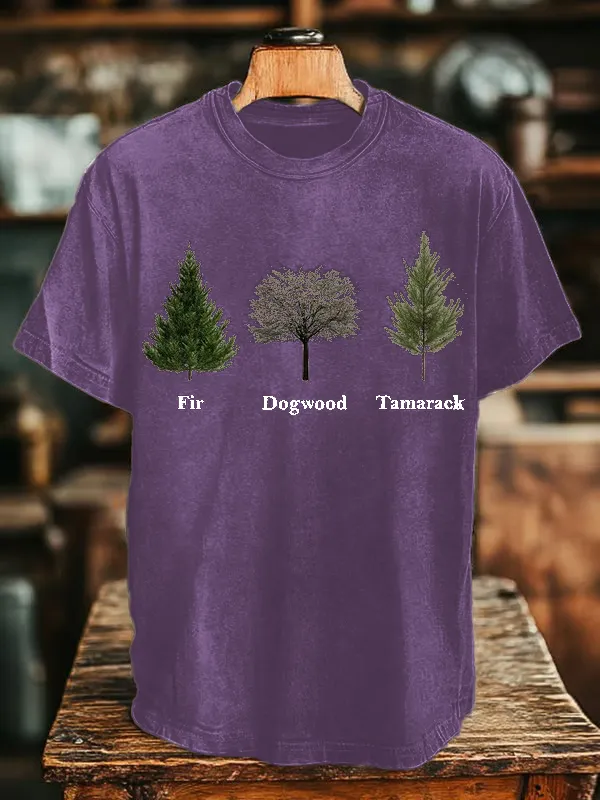 T-Shirt Neutral Tree FDT Cotton Multi-Color Wash T-Shirt Pure Cotton Round Neck Short Sleeve