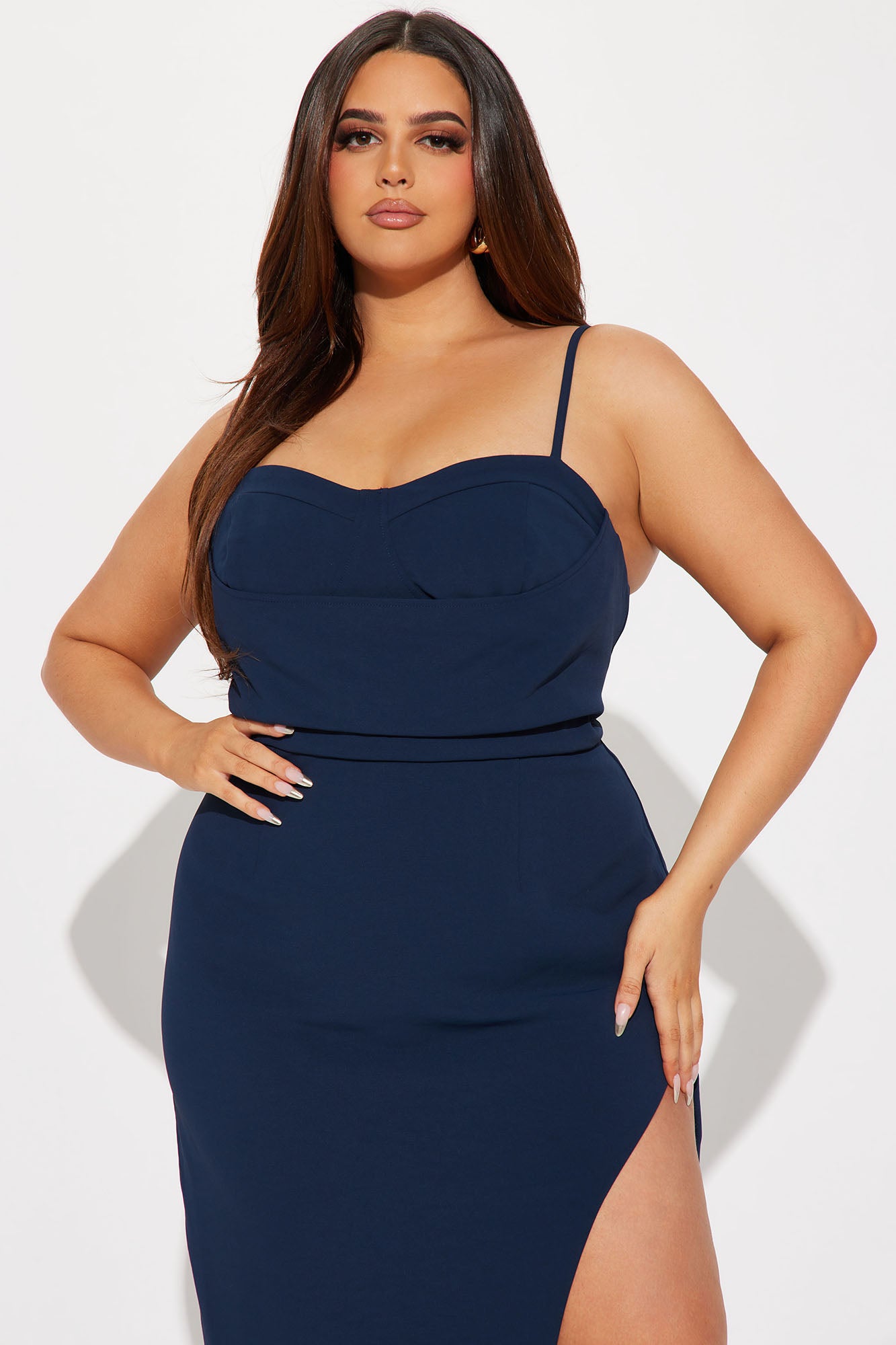 Kayla Sweetheart Maxi Dress - Navy