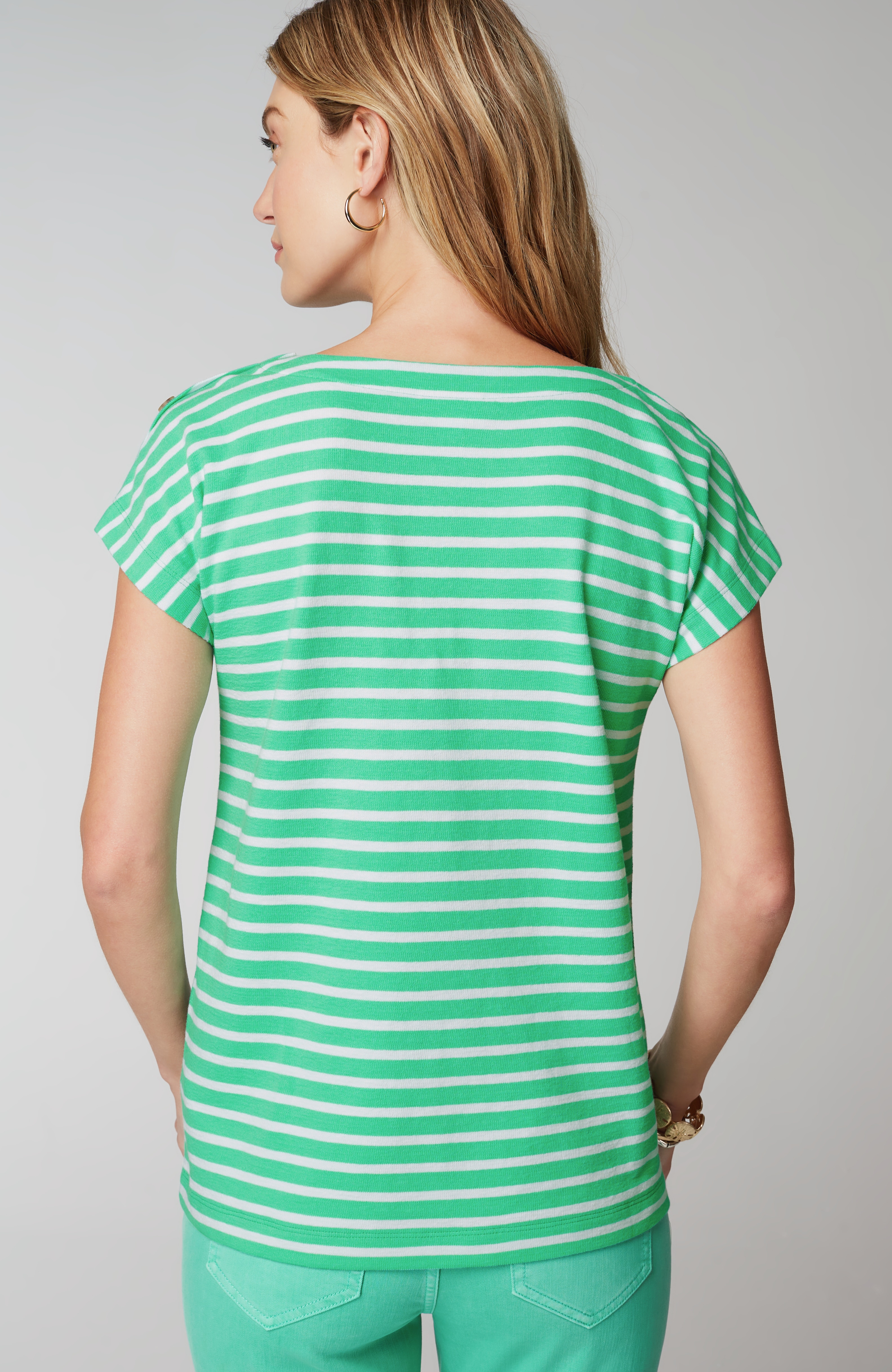 Button-Shoulder Top