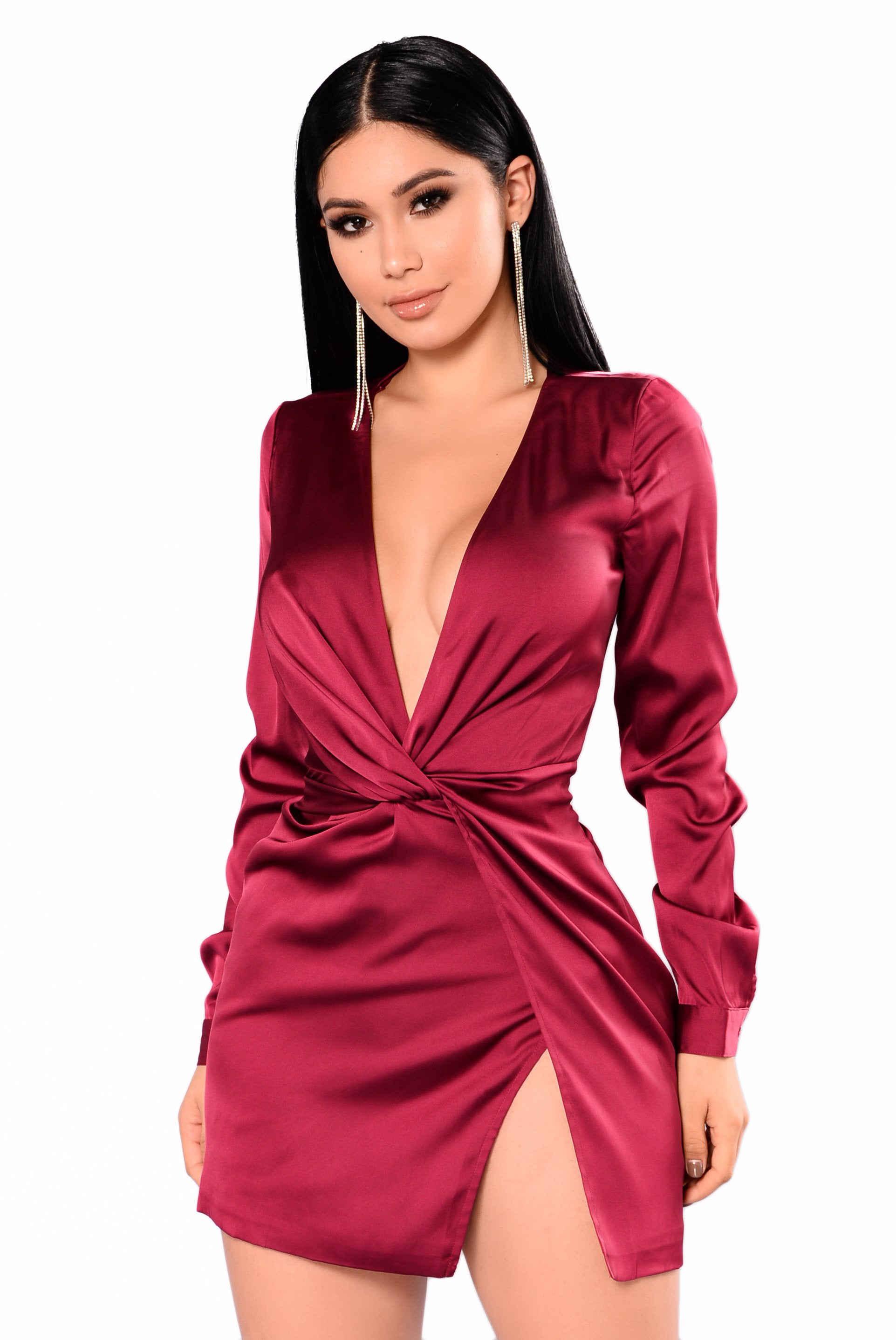 Sugar Free Dress - Burgundy