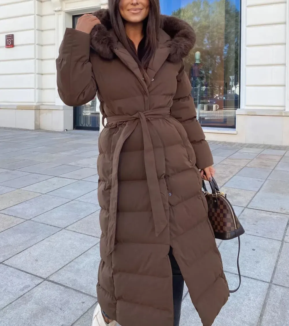 Urban Elegance Long Down Jacket