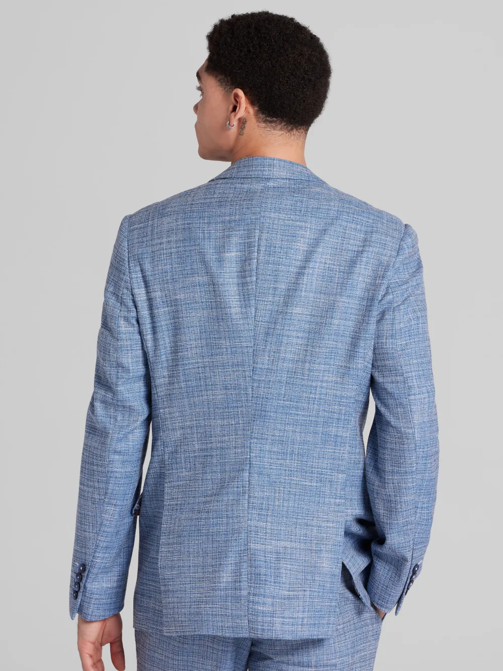 Paisley &Amp; Gray Slim Fit Textured Crosshatch Suit Jacket