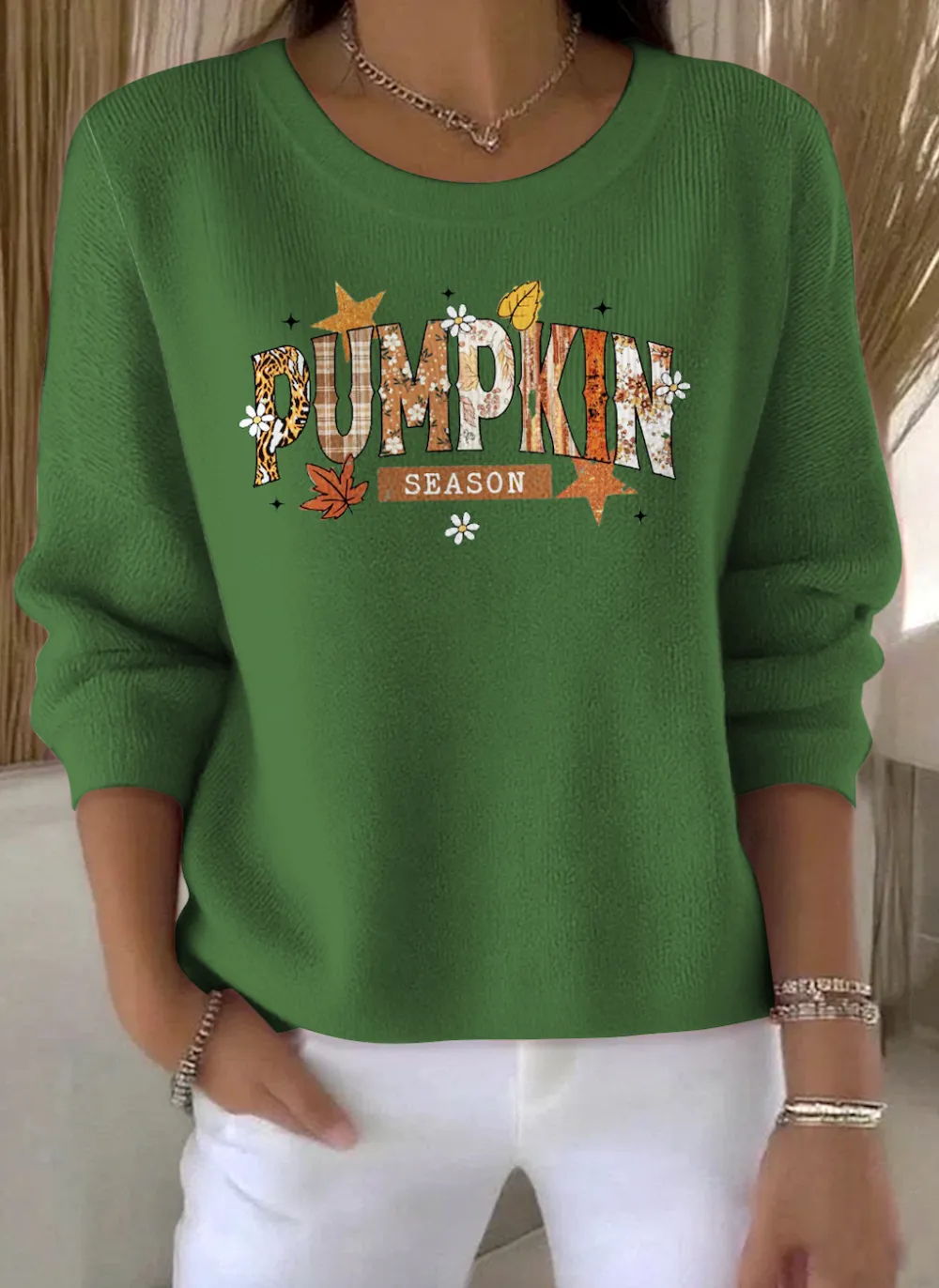 Regular Fit Casual Cotton Crew Neck Sweater