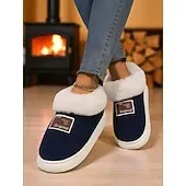 Women's Winter Indoor Slippers with Faux Fur Lining – Warm Anti-Slip Home Shoes for Cozy Indoor Wear