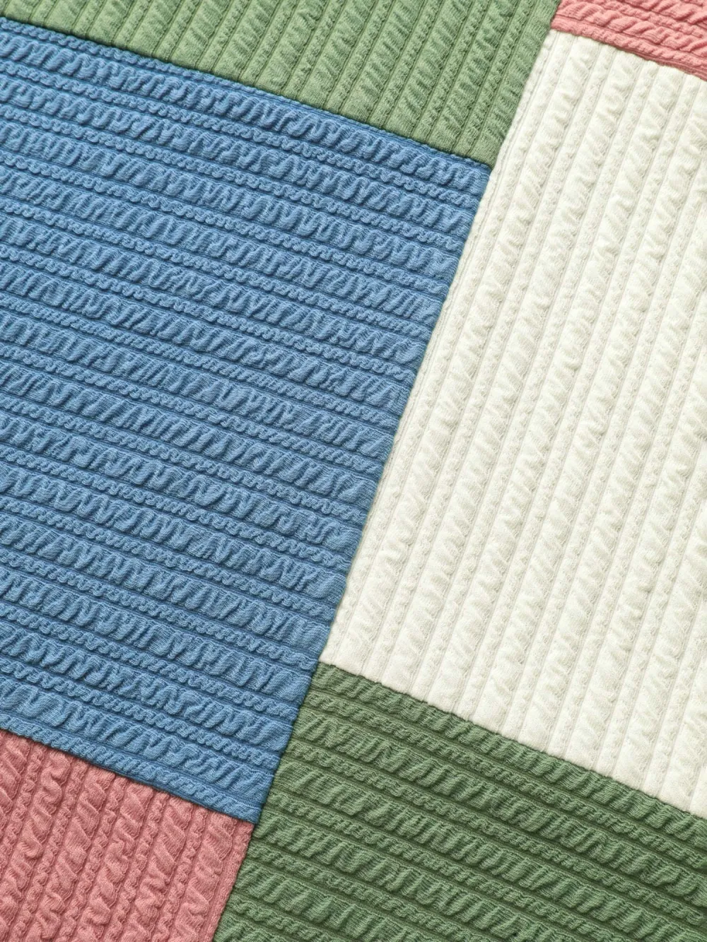 Colorblock Textured Round Neck T-Shirt