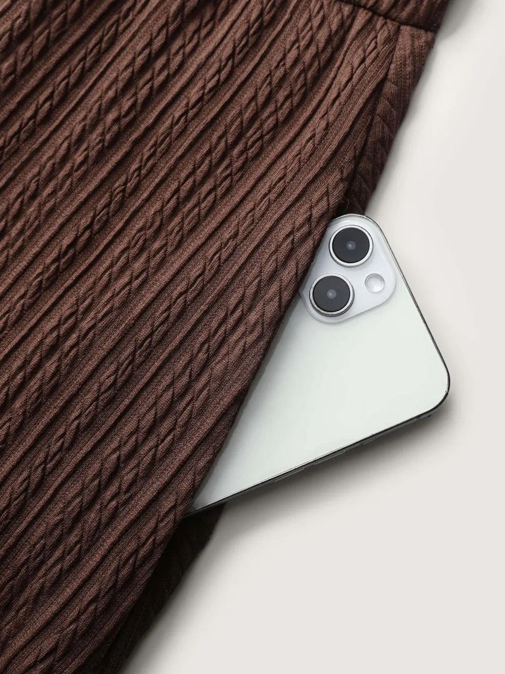 Cable Knit Double Decorative Button Knee-Length Dress