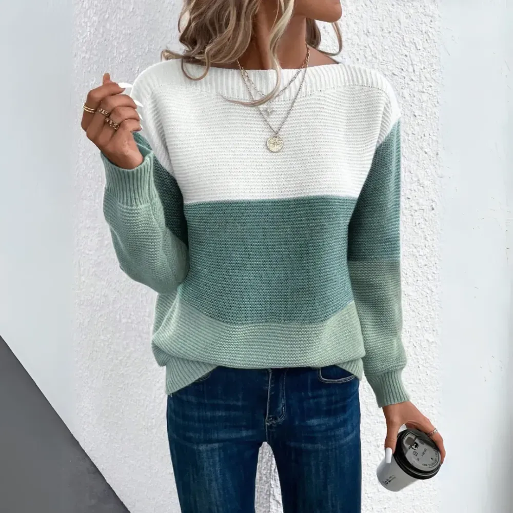 Clara - Elegant Patchwork Sweater