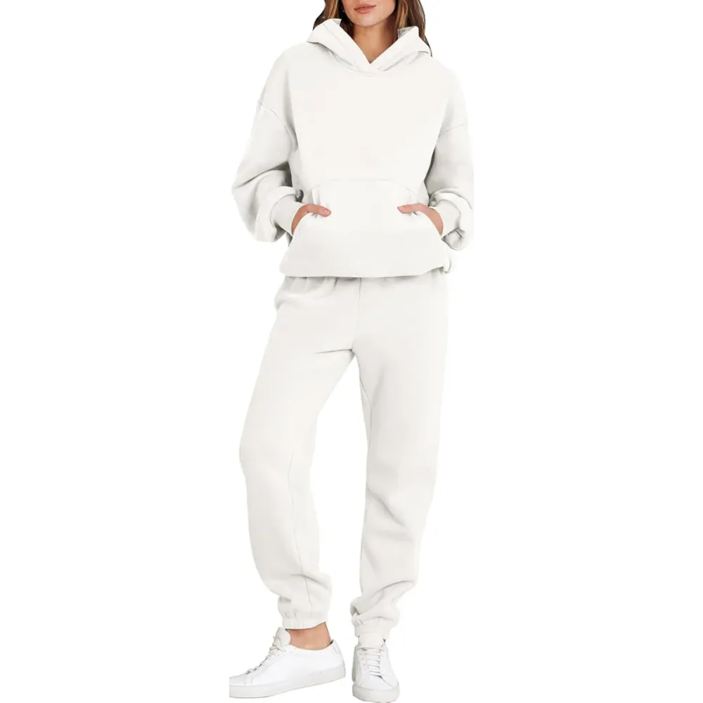 Womens 2 Piece Outfits Lounge Hoodie Oversized Sweatshirt Jogger Sweatpants