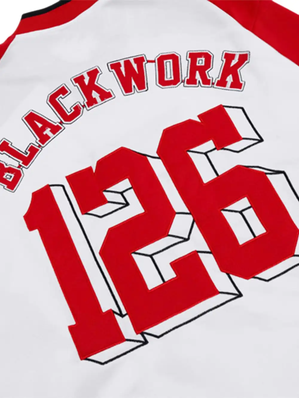 V-neck Embroidered Long Sleeve Sweatshirt - 1684