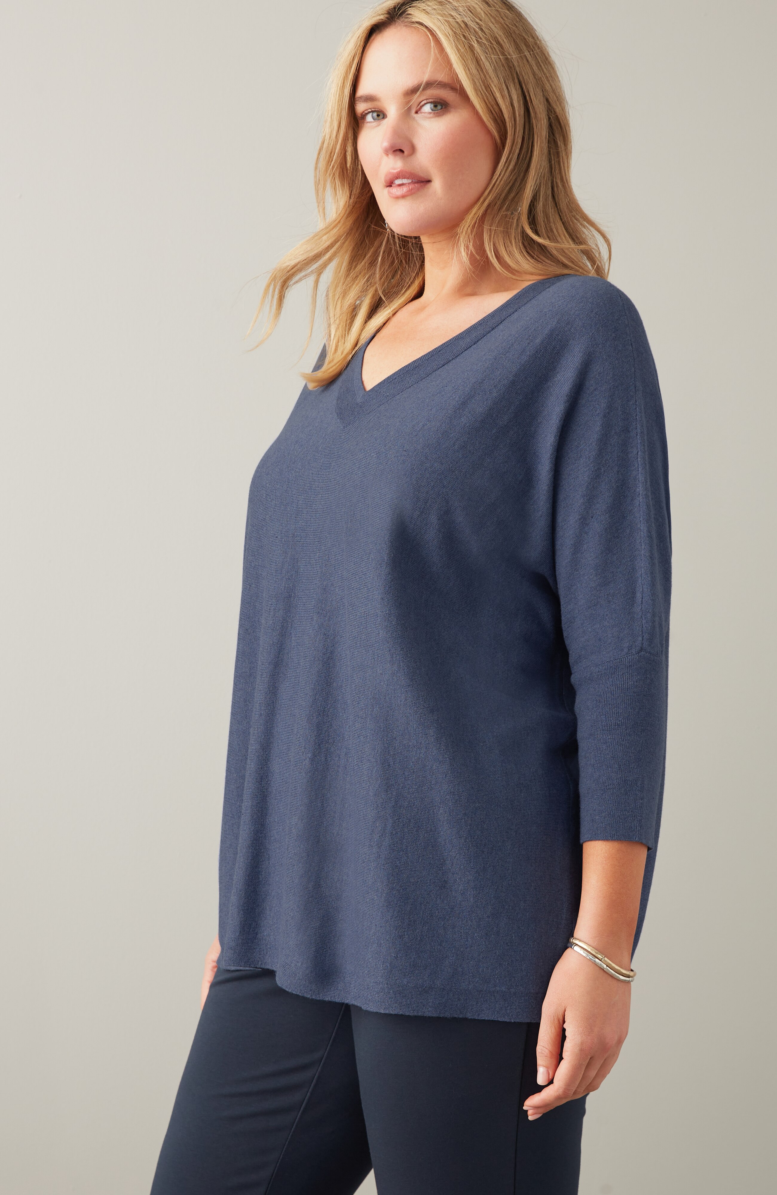 Pure Jill Oversized V-Neck Sweater