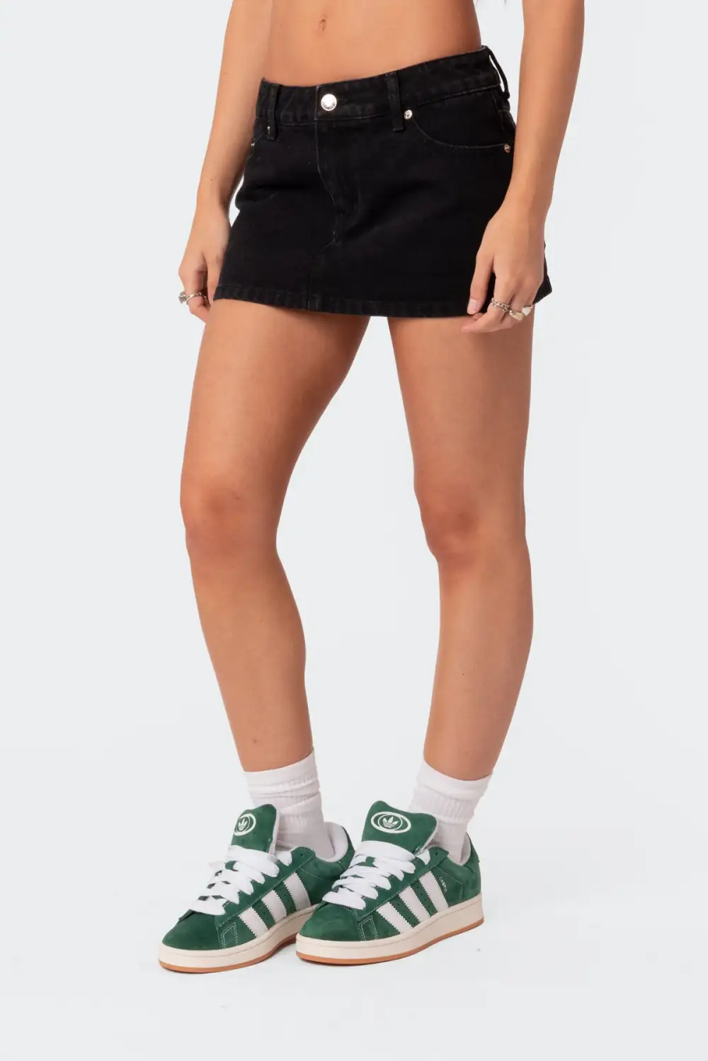 Spencer Low Rise Denim Micro Skirt