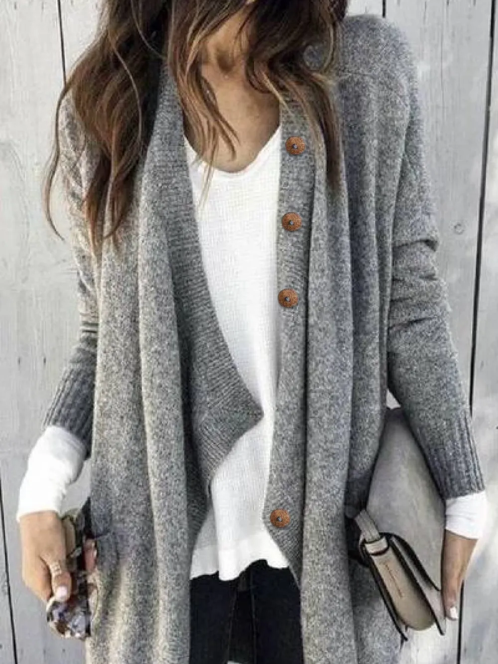 Elegant  Long Sleeve  Cardigan