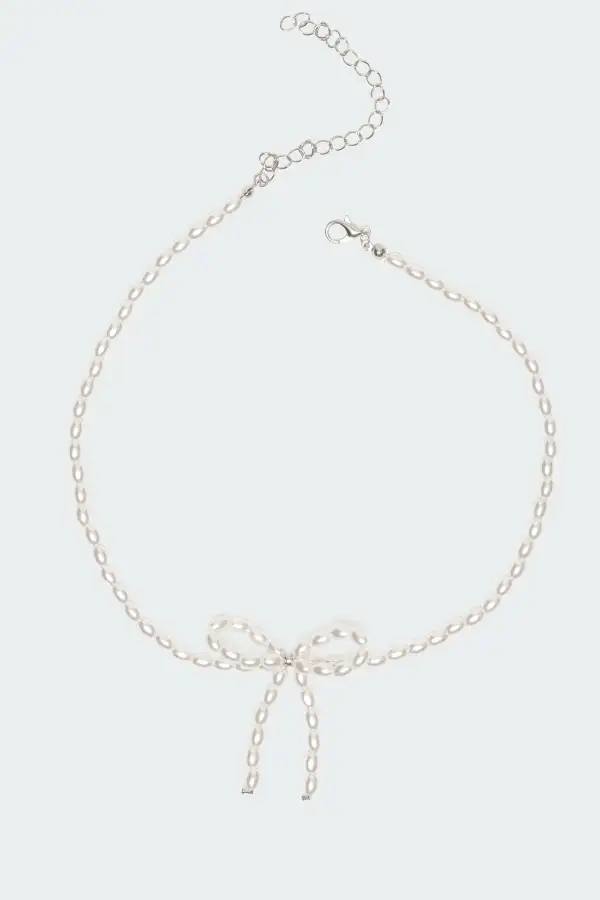 Pearl Bow Necklace