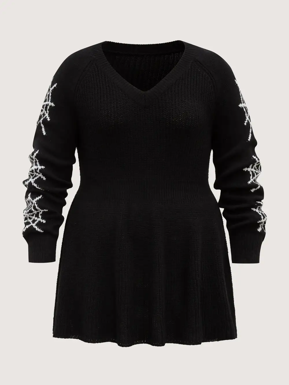 Spiderweb Waist-Cinched Flared Pullover