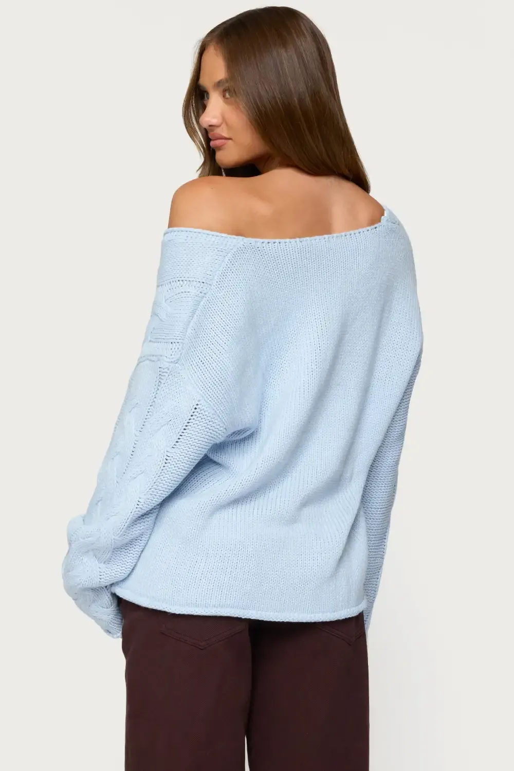 Inga Oversized Cable Knit Sweater